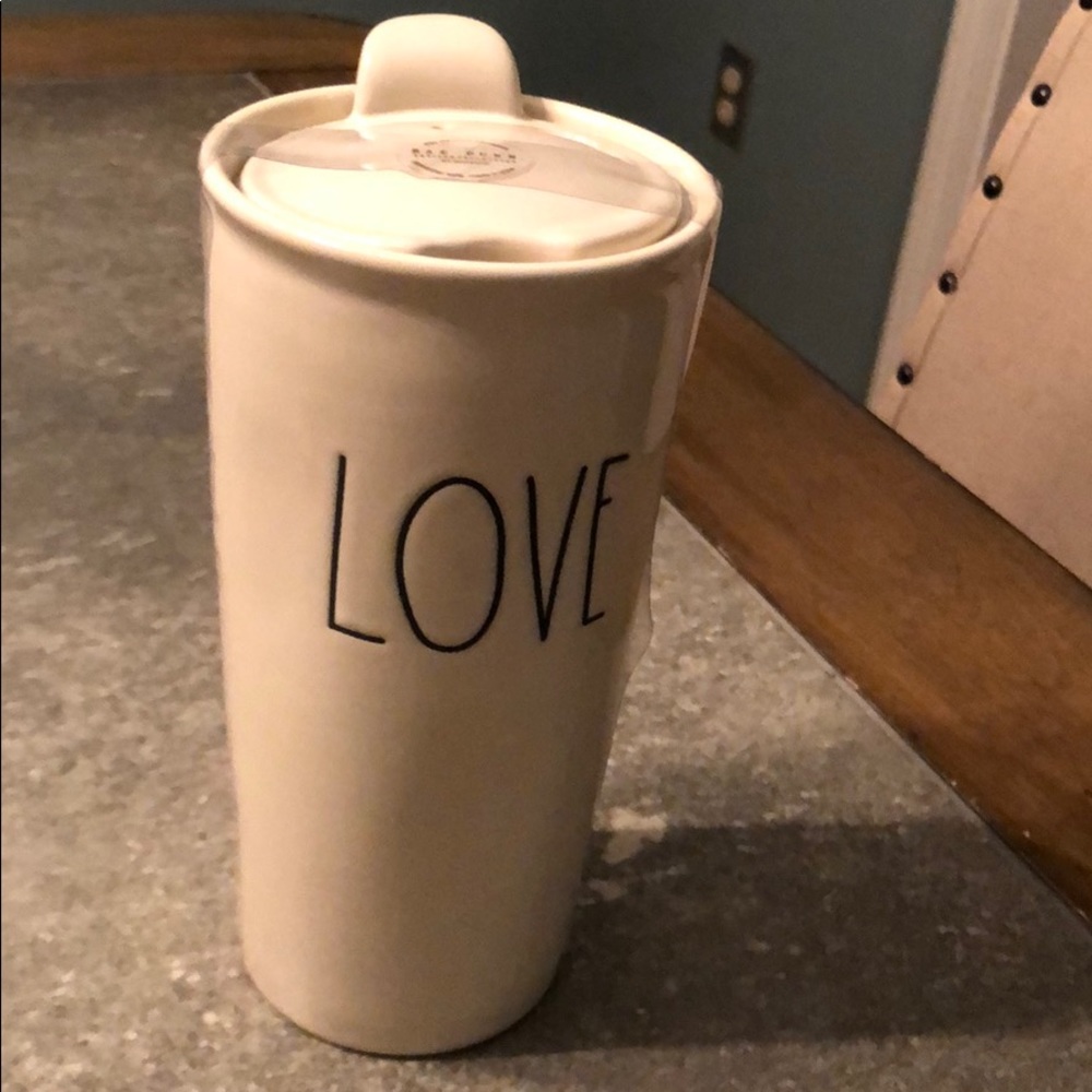 Rae Dunn Thermos Clay Love